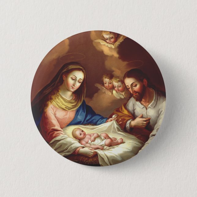 The Nativity of Jesus Christ  6 Cm Round Badge (Front)