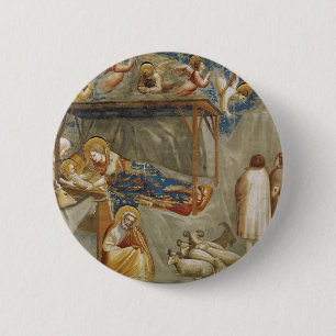 The Nativity of Jesus Christ by Giotto 6 Cm Round Badge