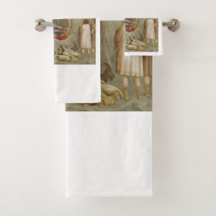 The Nativity of Jesus Christ by Giotto Bath Towel Set