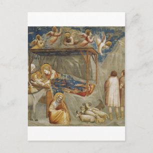 The Nativity of Jesus Christ by Giotto  Holiday Postcard