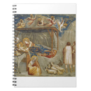 The Nativity of Jesus Christ by Giotto Notebook