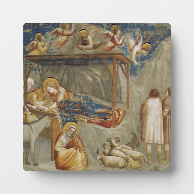 The Nativity of Jesus Christ by Giotto  Plaque (Front)