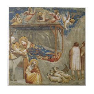 The Nativity of Jesus Christ by Giotto  Tile