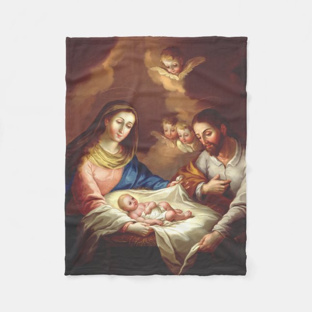 The Nativity of Jesus Christ  Fleece Blanket (Front)