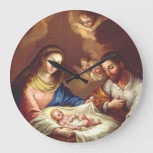 The Nativity of Jesus Christ Large Clock