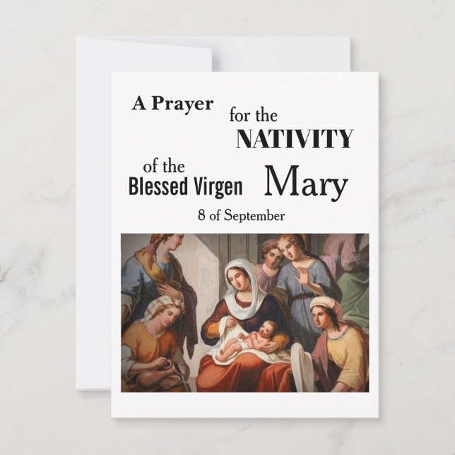 The Nativity of Mary Card (Front)