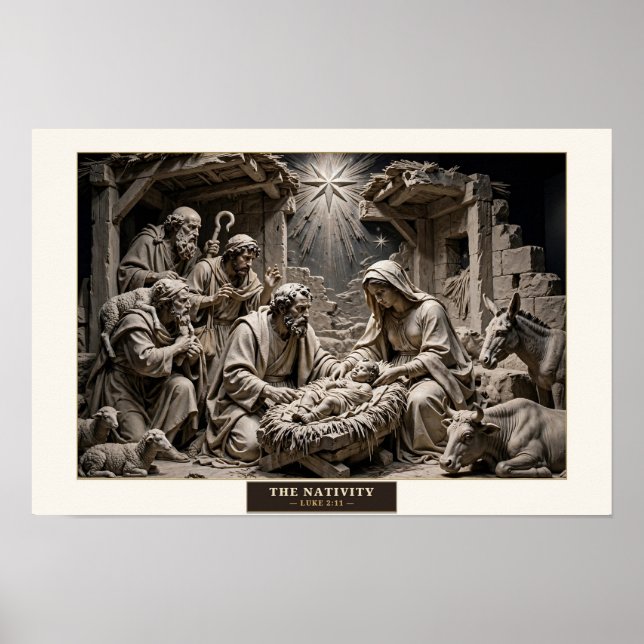 The Nativity — Renaissance Marble Poster (Front)