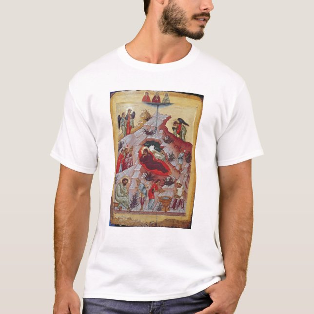 The Nativity, Russian icon, 16th century T-Shirt (Front)
