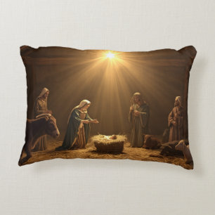 “The Nativity Scene" Christmas Pillow