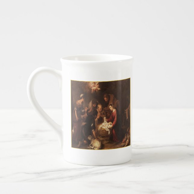 The Nativity Shepherds 1668 Bone China Mug (Left)