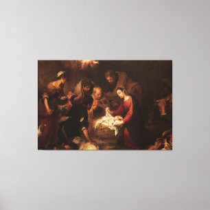 The Nativity Shepherds 1668 Canvas Print