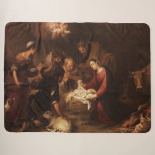 The Nativity Shepherds 1668 Sherpa Blanket