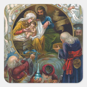 "The Nativity" Square Sticker