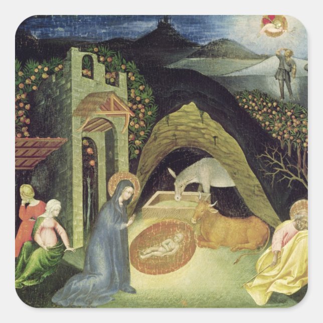 The Nativity Square Sticker (Front)