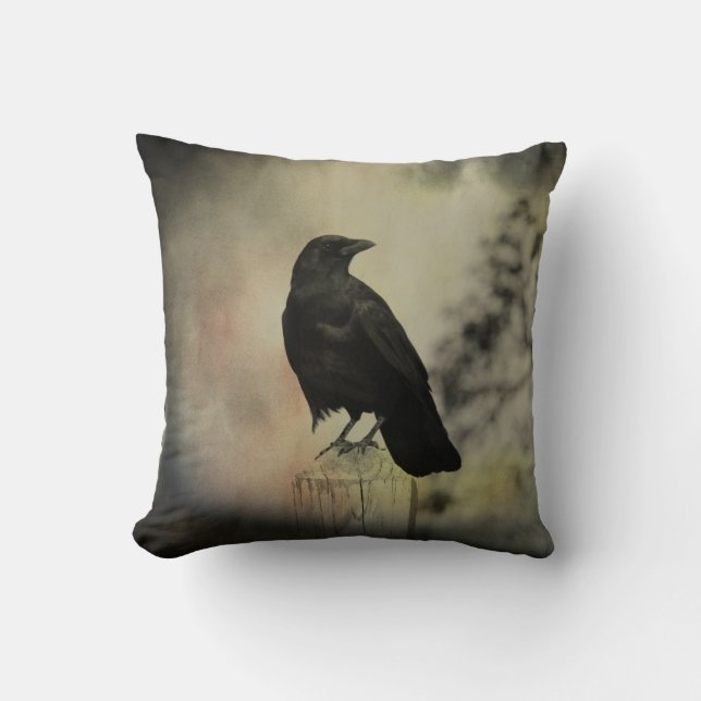 The Nature Of A Crow Cushion (Front)