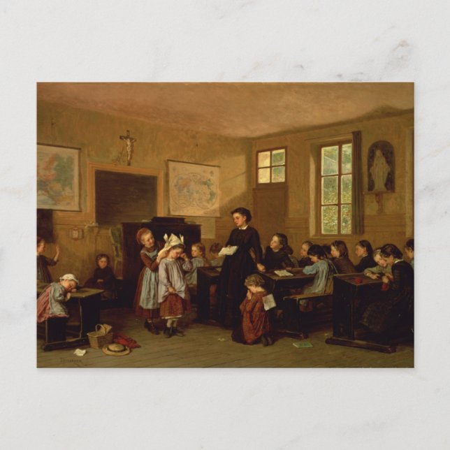 The naughty school children postcard (Front)
