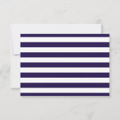 The Nautical Anchor Navy Stripe Wedding Collection RSVP Card (Back)