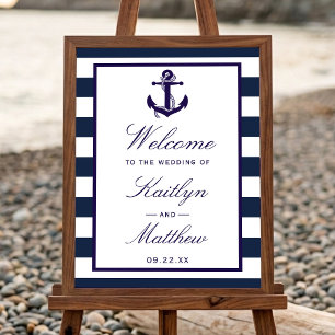 The Nautical Anchor Wedding Collection Welcome Poster