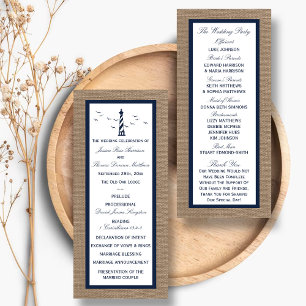 The Nautical Lighthouse Burlap Wedding Collection Programme