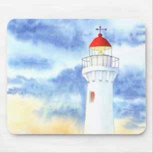 The Nautical Lighthouse Mountains Mouse Pad