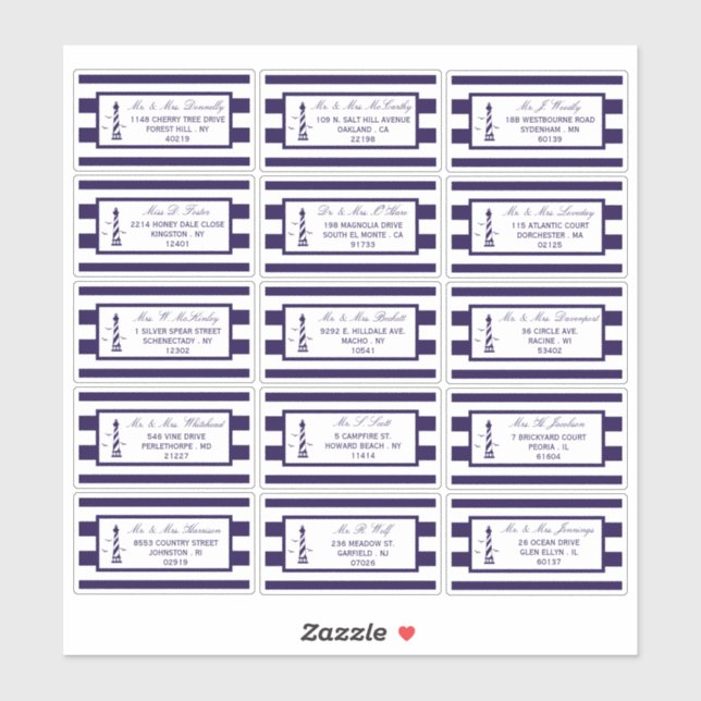 The Nautical Lighthouse Wedding Collection (Sheet)