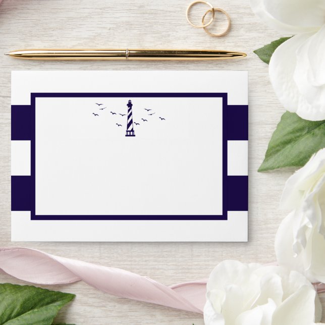The Nautical Lighthouse Wedding Collection Envelope (Wedding)