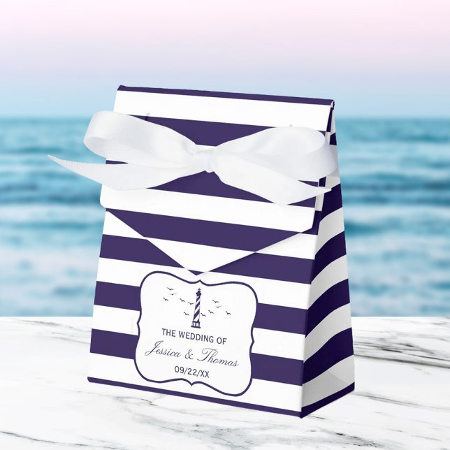 The Nautical Lighthouse Wedding Collection Favour Box (Creator Uploaded)