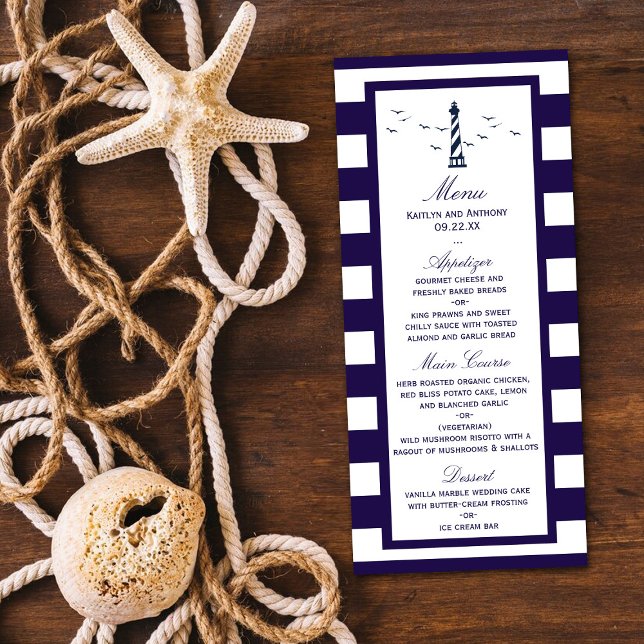 The Nautical Lighthouse Wedding Collection Menu (Creator Uploaded)