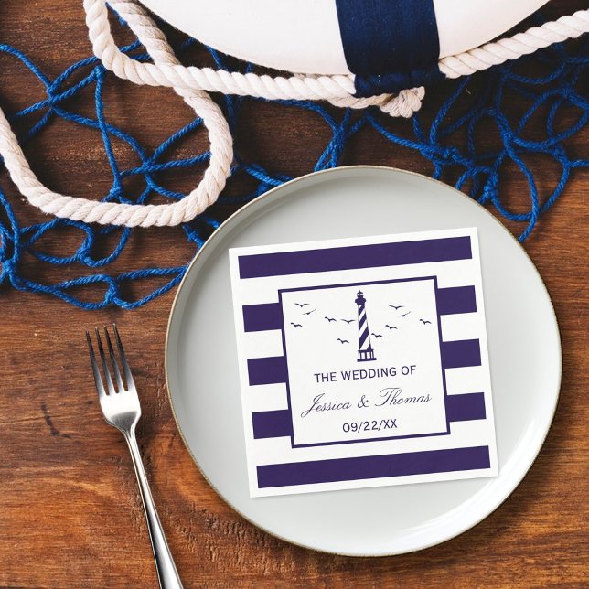 The Nautical Lighthouse Wedding Collection Napkin (Creator Uploaded)