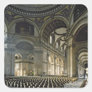 The Nave of St. Paul's Cathedral (photo) Square Sticker