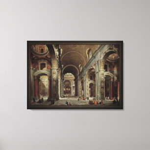 The Nave of St. Peter's Basilica in the Vatican Canvas Print