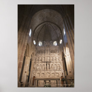 The Nave Of The Monastery Of Santa Maria De Poblet Poster