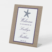 The Navy Starfish Burlap Beach Wedding Collection