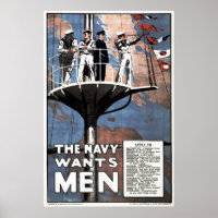 THE NAVY WANTS MEN British World War Recruitment
