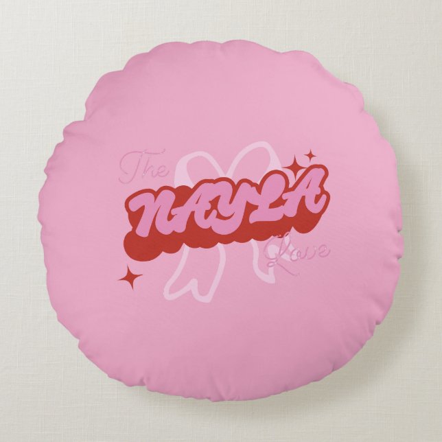 The NAYLA Love Round Cushion (Front)