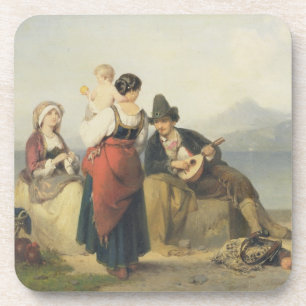 The Neapolitan Family, 1865 (oil on panel) Coaster