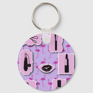 The Necessities Cosmetic Logo Pattern Key Ring