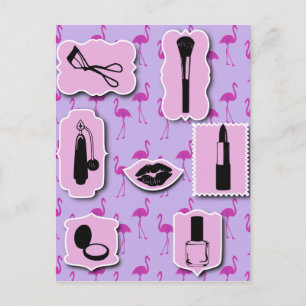 The Necessities Cosmetic Logo Pattern Postcard