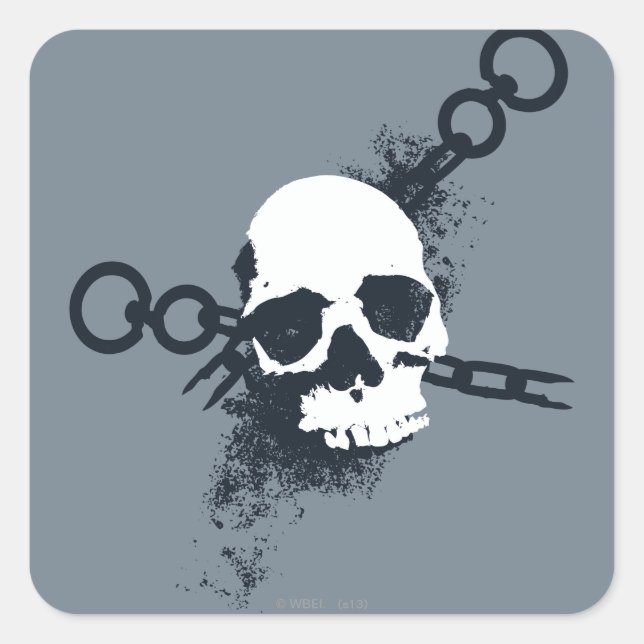 The Necromancer Skull Symbol Square Sticker (Front)