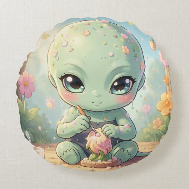 The Nectar Galaxy Wanderers.1 Round Cushion (Front)