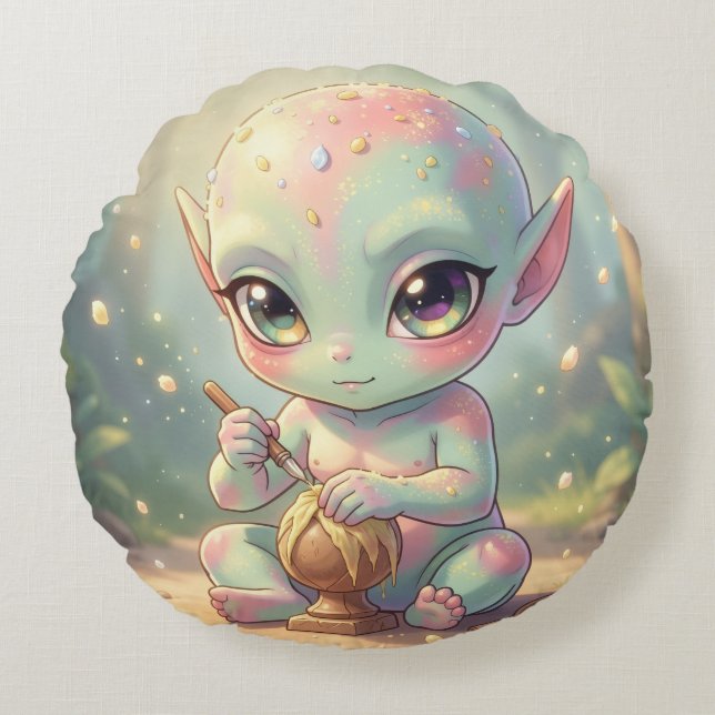 The Nectar Galaxy Wanderers.3 Round Cushion (Front)