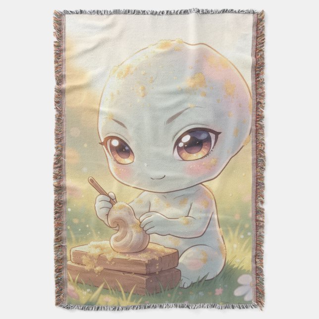 The Nectar Galaxy Wanderers Throw Blanket (Front Vertical)