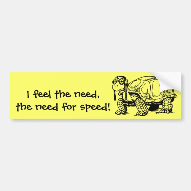 The need for speed! Bumper Sticker (Front)