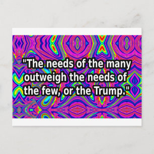The needs of the many postcard