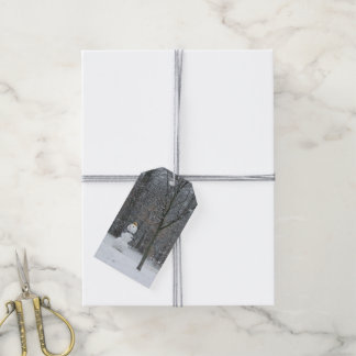 The Neighbour's Snowman Winter Snow Scene Gift Tags