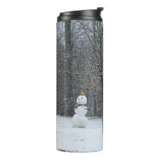 The Neighbour's Snowman Winter Snow Scene Thermal Tumbler