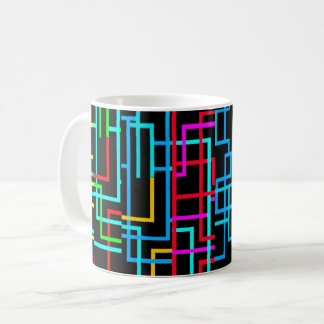The Neon Retro Grid Coffee Mug