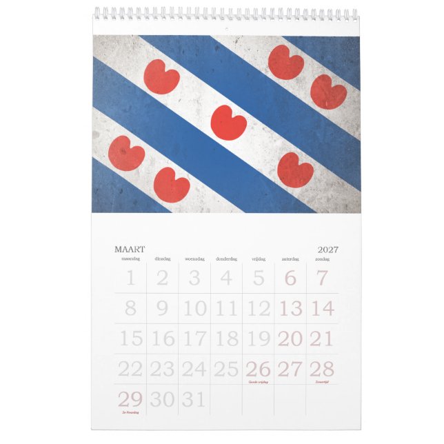 The Netherlands Calendar (Mar 2027)