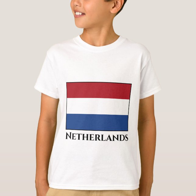 The Netherlands (Dutch) Flag T-Shirt (Front)