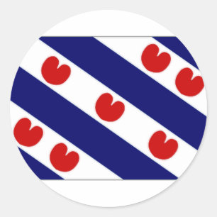 The Netherlands Friesland Flag Classic Round Sticker